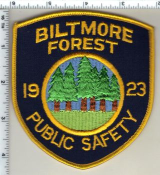 Biltmore Forest Public Safety (north Carolina) Shoulder Patch - From 1992