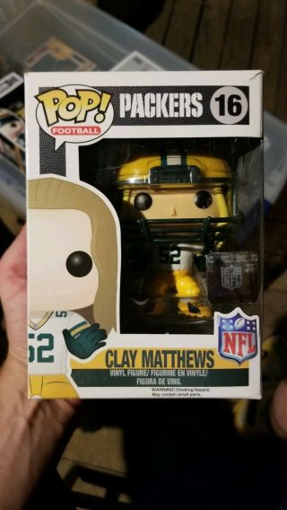 Funko Pop Nfl Football: Green Bay Packers - Clay Matthews 16