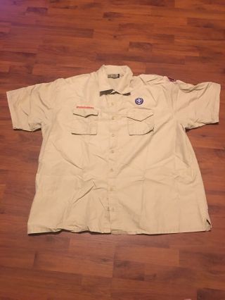 Official Bsa Boy Scout Cub Leader Tan Khaki Uniform Shirt Adult 2x 2xl