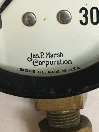 Vintage Jas.  P.  Marsh Corporation Pressure Gauge 300 PSI 2