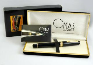 Omas Extra Fountain Pen W/18k Gold M Nib,  Old Stock (ref.  Cm)