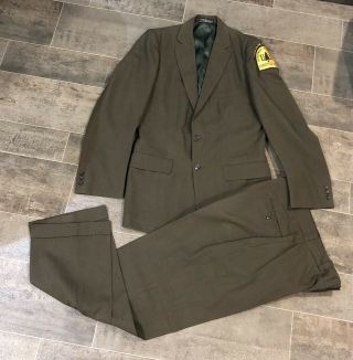 Vtg U.  S.  Forest Service Uniform Department Of Agriculture Coat Pants Fechheimer