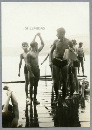 368 Summer Camp,  Teen Boys,  Man,  Vintage 1935 Photo