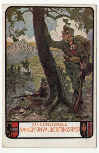 Zu Gunsten Des Rainer Invalidenfonds Ir59: Austria Military Postcard (jh3888)