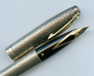 Sheaffer Imperial Sterling Silver Diamond Pattern Fountain Pen