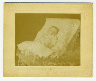 1900 Very Sweet Looking Post Mortem Baby Cabinet Photo