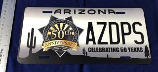 Az - Arizona Department Of Public Safety 50th Anniversary License Plate 1969 - 2019