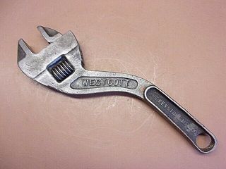 Vintage Westcott No.  82 12 " Adjustable S Curved Wrench Buffalo Ny Usa Made