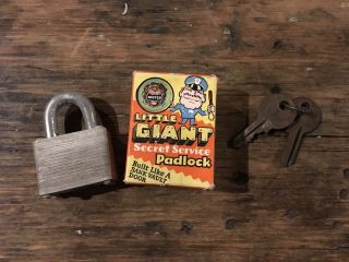 Vintage Master Little Giant Secret Service No.  3 Pin Tumbler Padlock Key