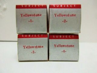 9835 4 Vintage 1940s 3d Tru - Vue Film Strip Reels “yellowstone 1,  2,  3 & 4”