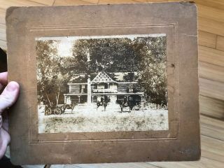 Old 1890’s Mounted Photo Of A Grand Large Home In Hopkinsville Kentucky