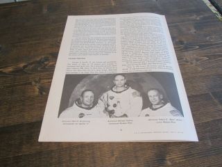 Vintage NASA Book Pamphlet Apollo 11 Mission Report 1969 Rare MR - 5 8