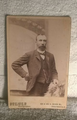 Victorian Antique Cabinet Card Photo Of Man