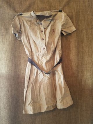 Vintage Official Girl Scouts Brownie Dress York City Uniform B23