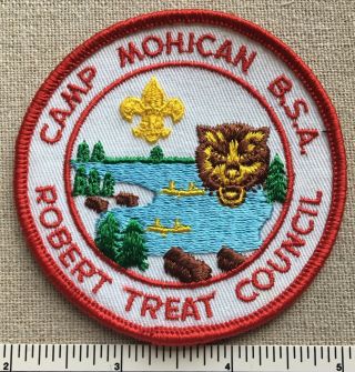 Vintage 1960s Camp Mohican Boy Scout Patch Robert Treat Council Bsa Jersey