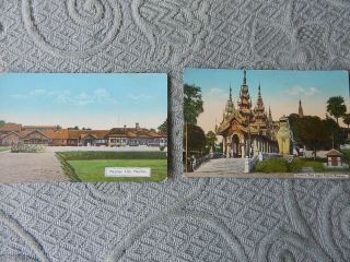Eight Postcards Of Burma By D A Auja Rangoon Circa 1914