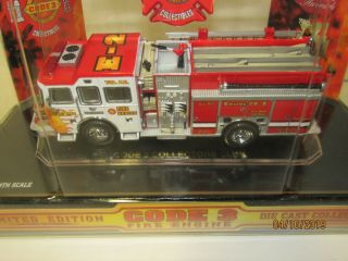 1/64 Scale Code 3 Die Cast Collectible Fire Engine Sutphen Pumper