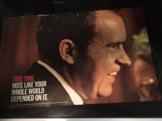 Rare Nixon Agnew Committee 1968 Campaign Poster.  Ct United Citizens