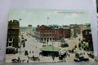 Massachusetts Ma Haymarket Square Boston Postcard Old Vintage Card View Standard
