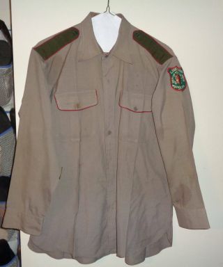 Vintage Outdated Louisiana State Police Uniform Shirt Dept Of Public Safety