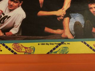 kids on the block Orange lunch box Vintage 1990 w/Thermos NKOTB 3