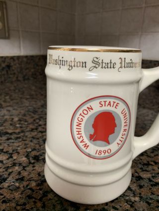 Vintage Washington State University Beer Stein Mug Collectible