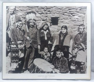 1931 Picture Of Albert Einstein And Wife With Hopi Indians 18 " X 20 - 1/2 "