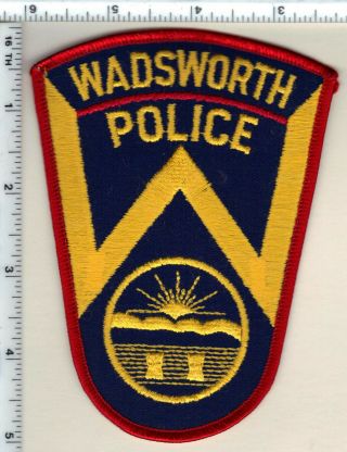 Wadsworth Police (ohio) Shoulder Patch From 1991