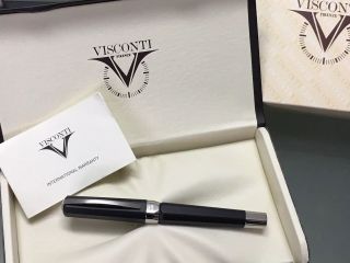 Visconti Opera True Black Rodhium Trims Rollerball Pen Factory