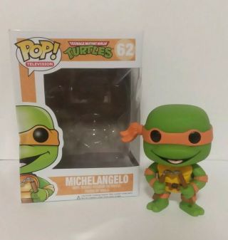 Funko Pop 62 Teenage Mutant Ninja Turtles Michelangelo Vaulted Opened