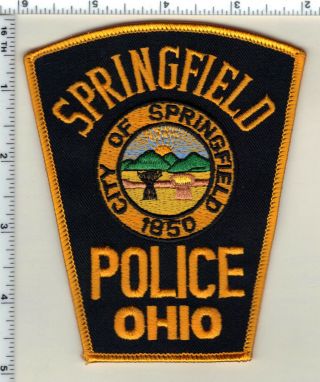 Springfield Police (ohio) Shoulder Patch From 1997