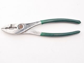 Diamond Tool And Horseshoe Co.  8 " Slip Joint Pliers H18 Green Handle Duluth Usa
