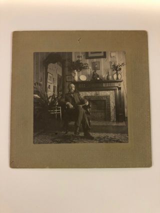Vintage Photograph Man Sitting.  Ashville Nc 1899