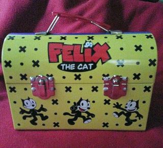 Felix The Cat Dome Top Metal Lunchbox 1999 Series 1 Collapsible Handle