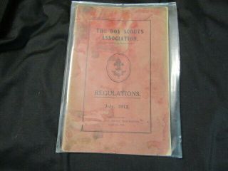 Boy Scouts Association,  England,  Regulations July 1912 Book
