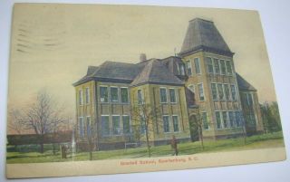 1908 Chrome Spartanburg Sc Postcard Graded School Litho - Chrome 121888