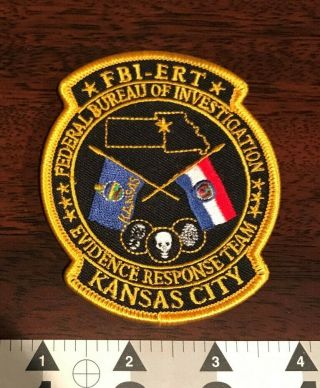 Fbi Kansas City Evidence Response Team Ert Csi Lab Unit Federal Police Patch