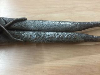 ANTIQUE COLLECTIBLE WAGON WRENCH SPRING LOADED PAT.  1896 4
