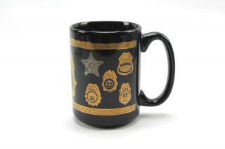 Dea Special Agent Coffee Mug 100 Yrs Commemoration Black & Gold Shield Badge
