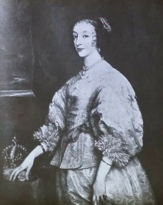 Henrietta Maria,  Wife Of Charles I,  Anthony Van Dyck,  Magic Lantern Glass Slide