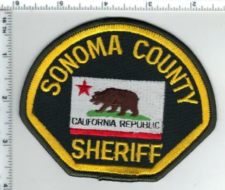 Sonoma County Sheriff (california) Shoulder Patch - From The Late 1980 