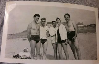 Vintage Old 1940 Photo of Cuban Man Men Wearing Briefs Bathing Suit Swimsuit 2