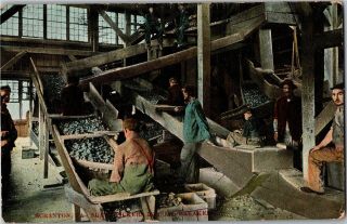 Slate Pickers In Coal Breaker Scranton Pa Men At Work C1911 Vintage Postcard S16