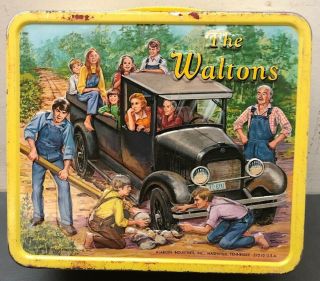 1973 The Waltons Metal Lunchbox Aladdin No Thermos Very