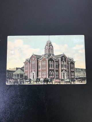 Vintage Postcard County Court House Greenville Texas Rare