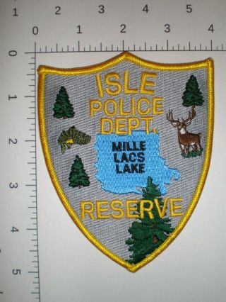 Mn Minnesota Minn Isle Police Reserve Patch Mille Lacs Lake Auxiliary