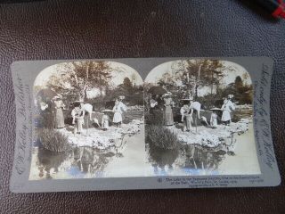 1904 Stereoview Worlds Fair St Louis Mo Lake In The Japanese Garden