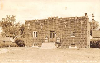 Griswold Ia Art Deco American Legion Brick Building Battlements Rppc 1907