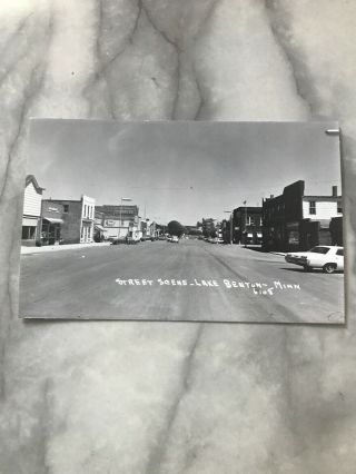 Vintage Rppc Street Scene Lake Benton Minnesota Real Photo Postcard