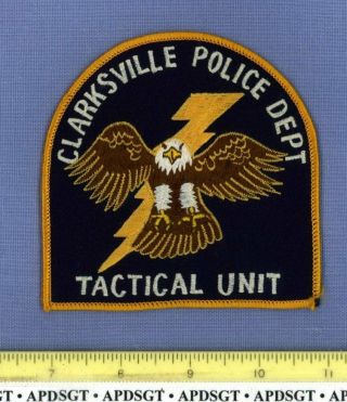 Clarksville Swat Tennessee Sheriff Police Patch Electric Eagle